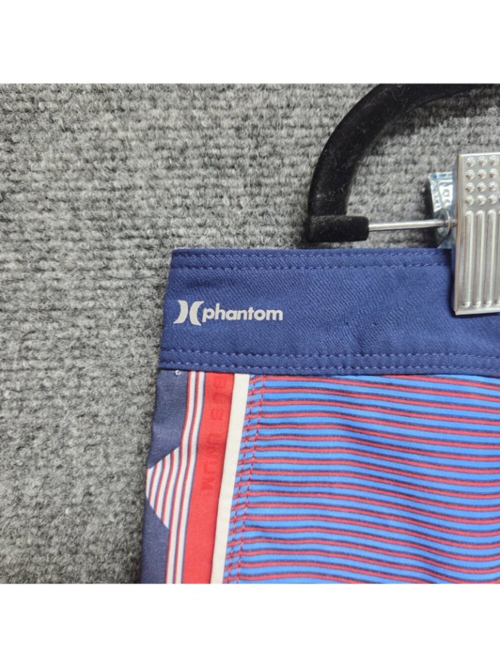 Hurley Phantom Mens 38 Team USA Olympic Board Shorts Striped Unlined Trunks - Picture 8 of 11
